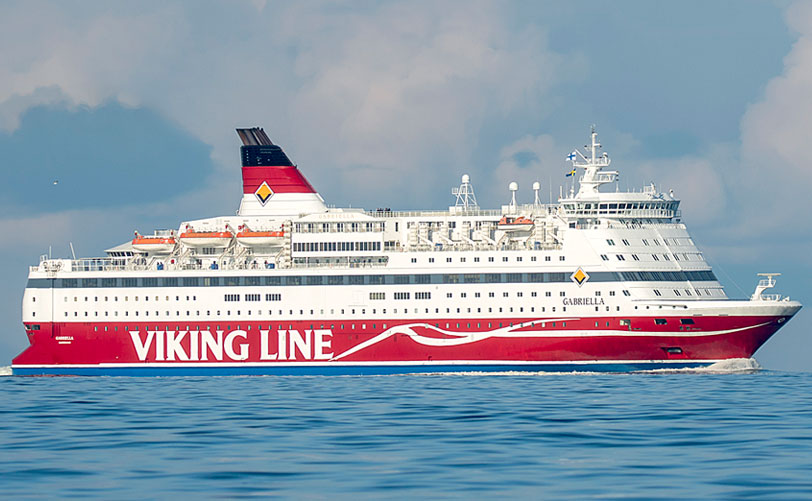M/S Viking Gabriellea som ska ta oss till Helsingfors